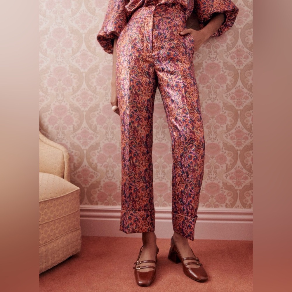 NWT Sézane Damon Trousers - Tahoma Print